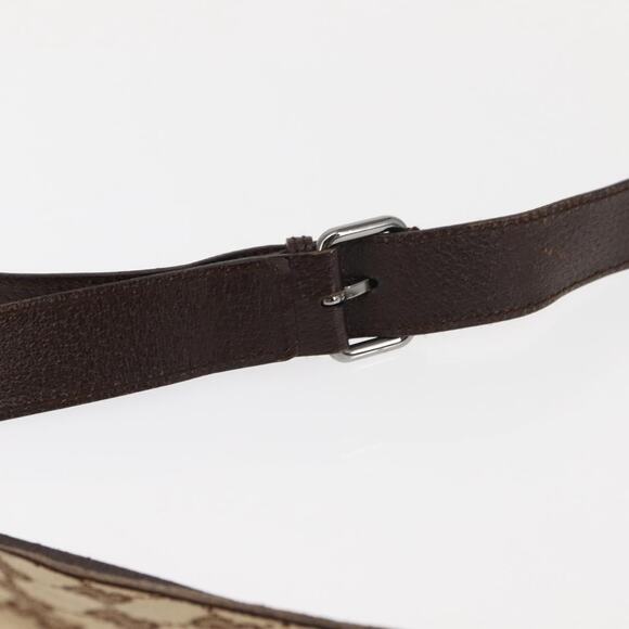 GUCCI GG Canvas Shoulder Bag Beige Silver - Picture 9 of 12